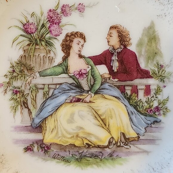Vintage Miniature Limoges France Souvenir Porcelain Plate with Stand - Picture 5 of 9